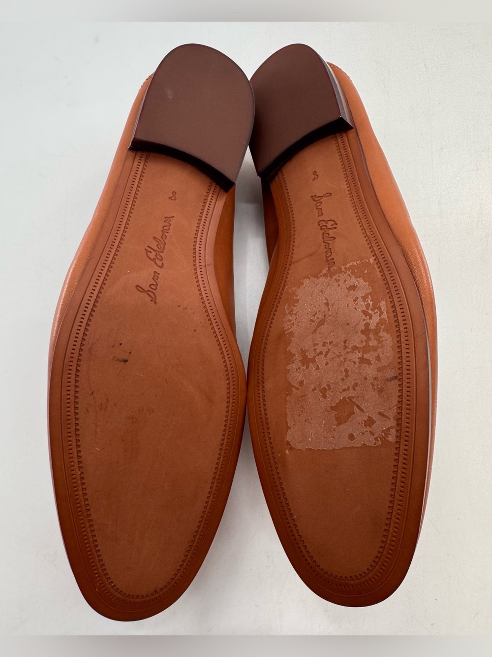 Sam Edelman Loafers Lior Flats Shoes NEW W/Defect Size 8M Leather Cognac/Brown - Picture 7 of 7